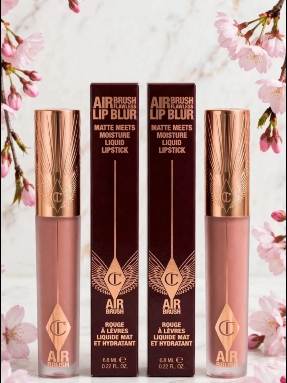 Charlotte Tilbury Pillow Talk Airbrush Lip Blur 2x Bun